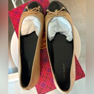 Tory Burch Cap-Toe Ballet Flats. Size 9. Like New.